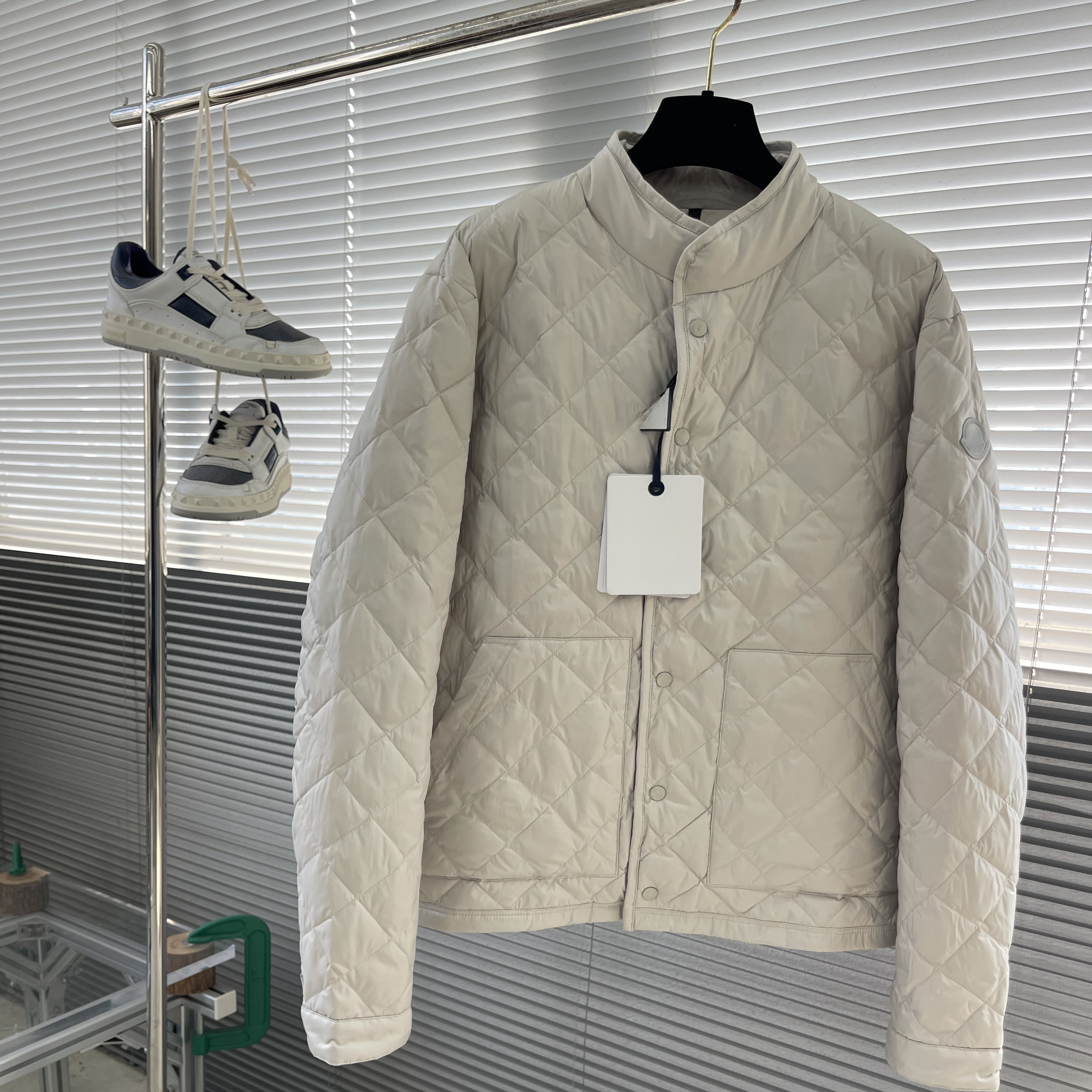 2025秋冬新款菱形绗缝夹棉夹克