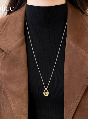 金属包包吊坠长项链轻奢小众首饰