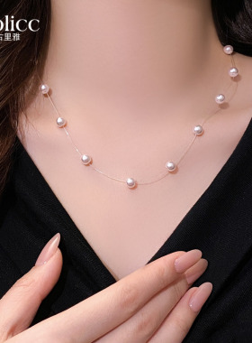 满天星珍珠颈链串珠项链高级感