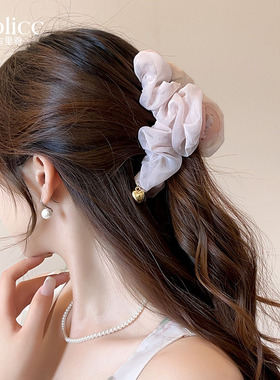 法式网纱褶皱抓夹女鲨鱼夹2026新款高级感发夹头饰后脑勺盘发神器