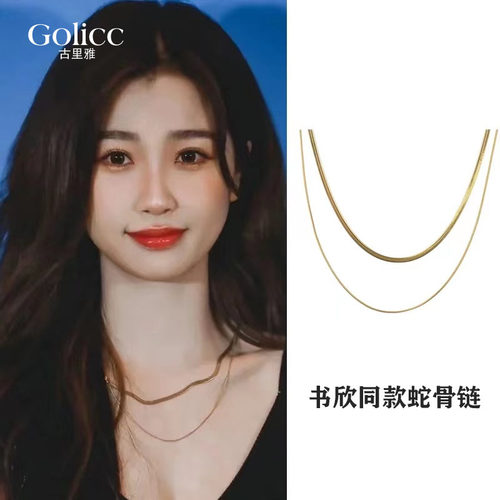 双层钛钢蛇骨项链女小众毛衣链
