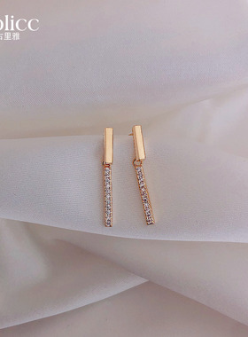 古里雅耳环女简约小耳钉2025新款潮女韩国网红气质耳饰品纯银银针