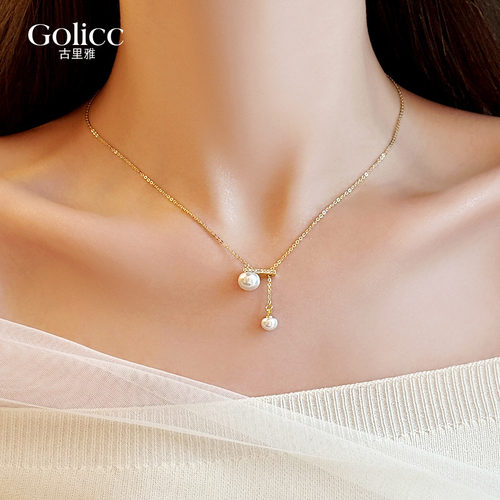 珍珠吊坠项链轻奢小众颈链