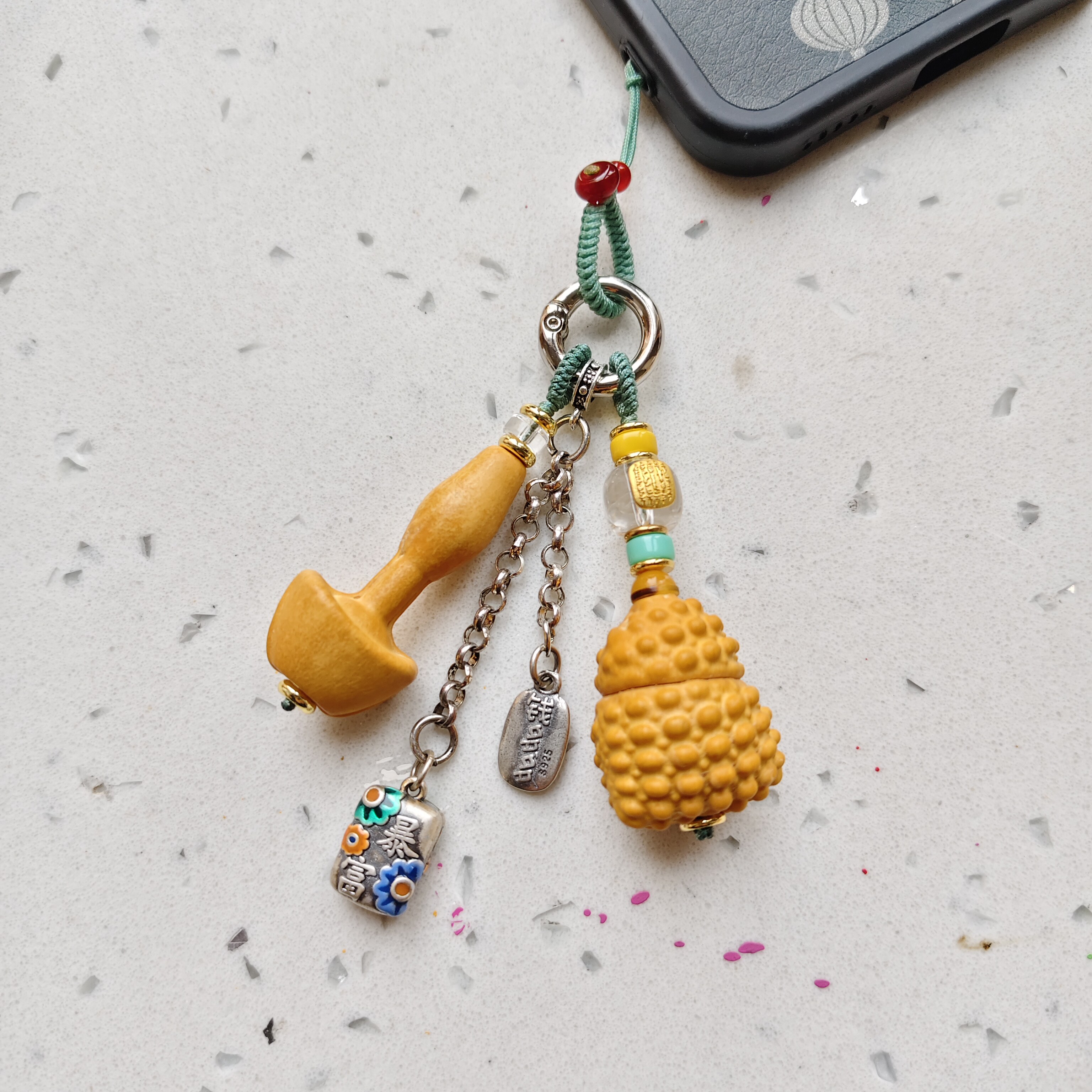 天然葫芦手机饰品挂件手工编绳流苏挂件创意包钥匙扣配饰一物一图