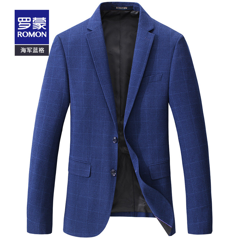 罗蒙西服休闲外套男士英伦格子西装上衣修身韩版伴新郎结婚礼服|ruв категории Мужская одежда, костюм - от Buy2taobao.com для оказания профессиональной услуги покупки агента Taobao