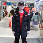 特步儿童2025冬季 新男大童中长款 羽绒服中国保暖外套6754251A4402