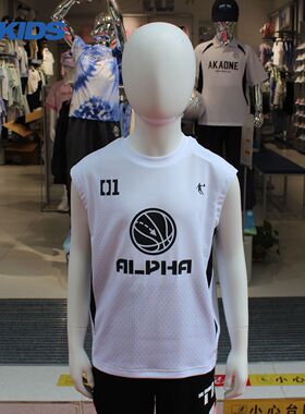 乔丹儿童运动背心男大童夏季透气吸汗宽松篮球运动服TDAVSA263056