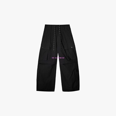 ETHOR26SS26春夏褶裥多口袋工装长裤新款三色