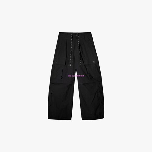 ETHOR26SS26春夏褶裥多口袋工装长裤新款三色