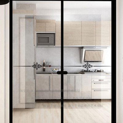 玻璃门防撞横条腰线贴纸