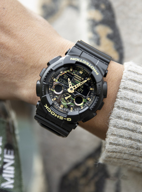 卡西欧手表男g-shock GA-100BL-1A/100-1A/9拆弹专家运动电子表