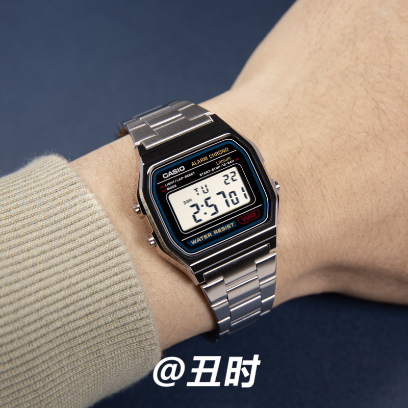 卡西欧casio小方表小方块a158wa1 a159wa a168wa电子手表男女小表