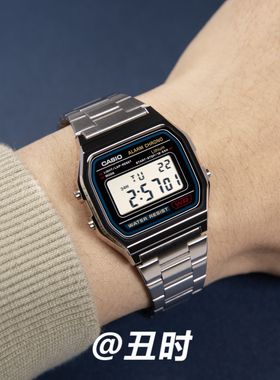 卡西欧CASIO小方表小方块A158WA1 A159WA A168WA电子手表男女小表