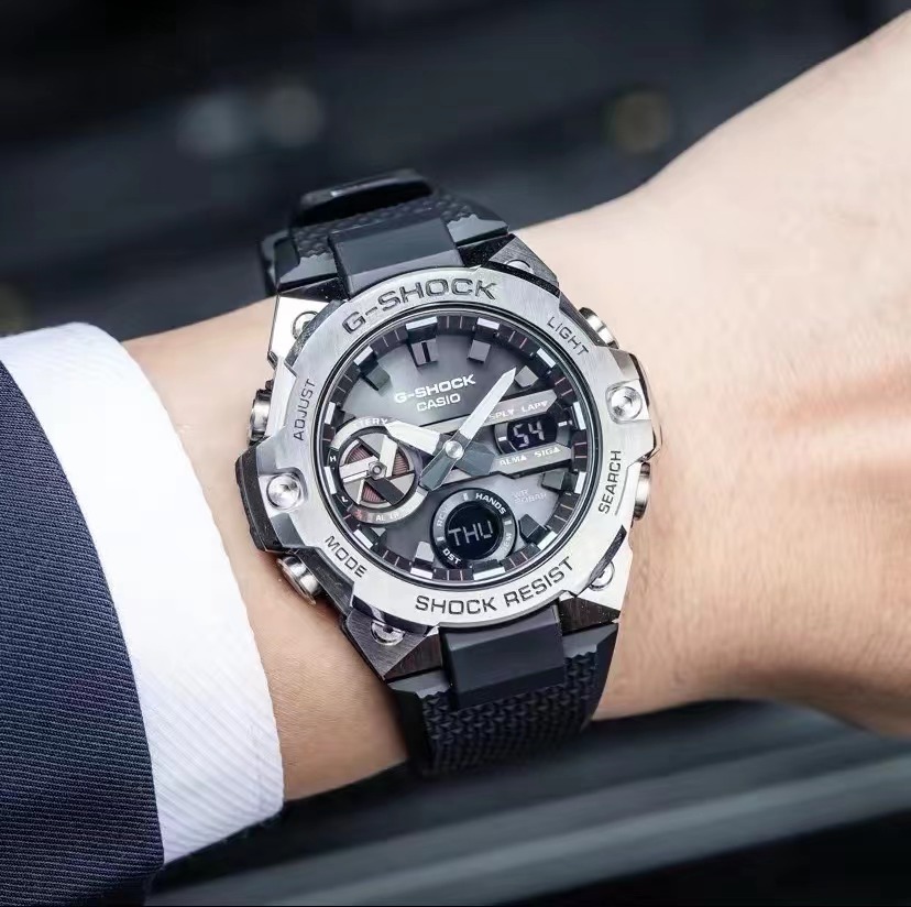 卡西欧手表男双显商务运动太阳能