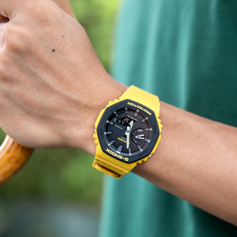 卡西欧g-shock农家橡树八角形ga-2000su-1a/2100-1a1运动电子男表