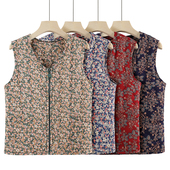 2025新款 妈妈马夹加棉加厚奶奶坎肩保暖内胆中老年外穿拉链马甲女