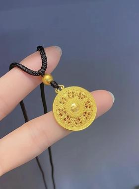 合金吊坠 南非矿金【八宝罗盘】孟加拉赤金 北欧金 锡金 里外一色