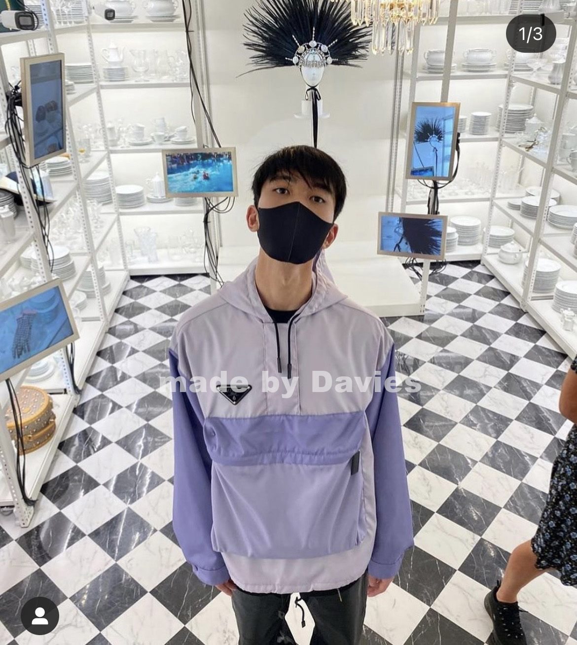 thumbnail for DVSCLK purple frank ocean Homer Anorak nylon jacket jacket ken with the same paragraph Fahai