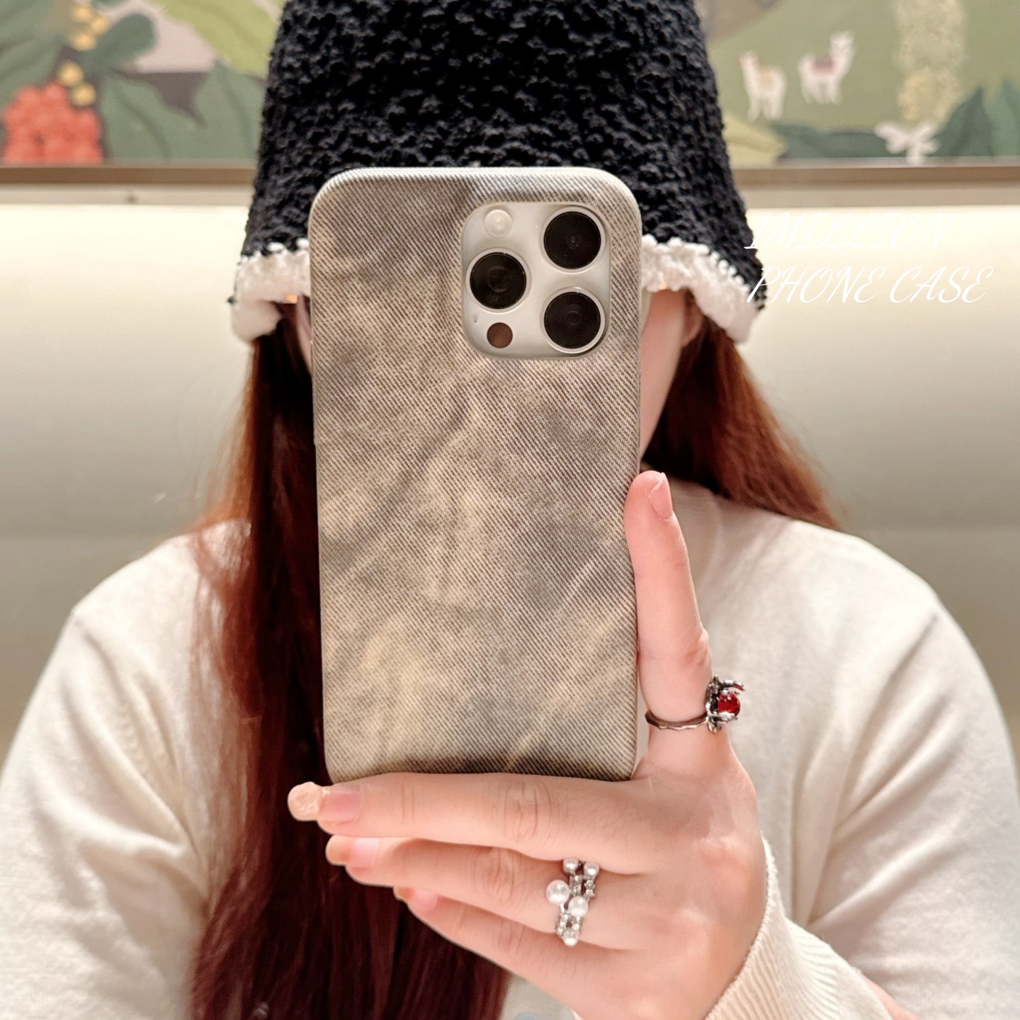 高级感复古风石墨灰小众超火适用苹果iPhone17promax手机壳iPhone16pro保护15pro防摔套14女款13防摔简约系列