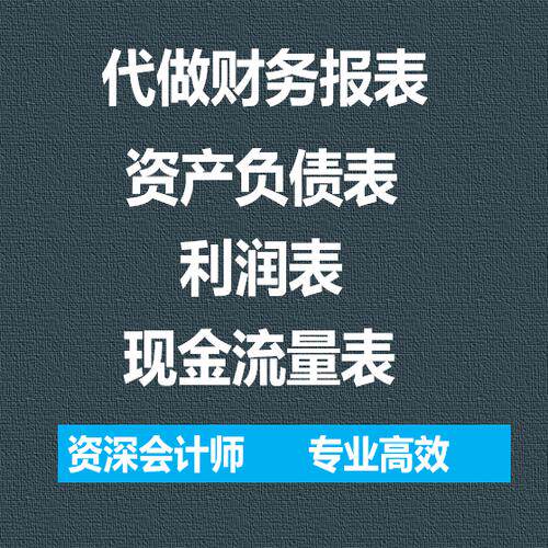企业年报 公司招投标财务年检贷款报表个体工商会计三表制作图片