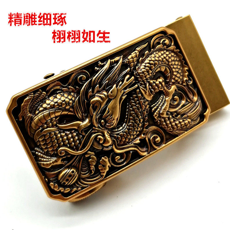 레트로 수도꼭지 자동 버클 남자 벨트 헤드 유행 사자 머리 바지 머리 청소년 독수리 머리 벨트 머리띠 3.5