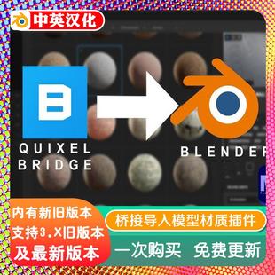 blender插件 Megascans Plugin 3.7 桥接Quixel导入模型材质资产