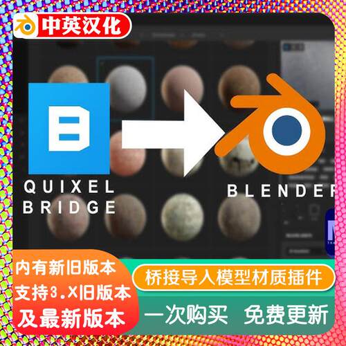blender插件 Megascans Plugin 3.7 桥接Quixel导入模型材质资产