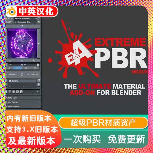 blender插件中文 Extreme Pbr Nexus 4.2.133 至尊PBR材质资产库