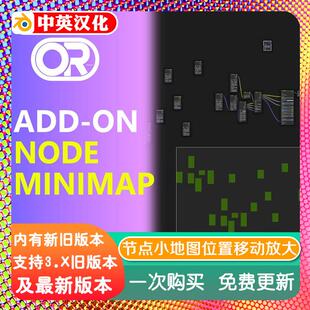 blender插件 Node Minimap 1.0.4 311个节点小地图位置移动放大