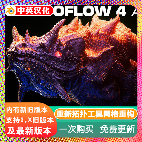Blender插件 RetopoFlow alpha 拓扑建模工具高级重拓扑自动拓扑