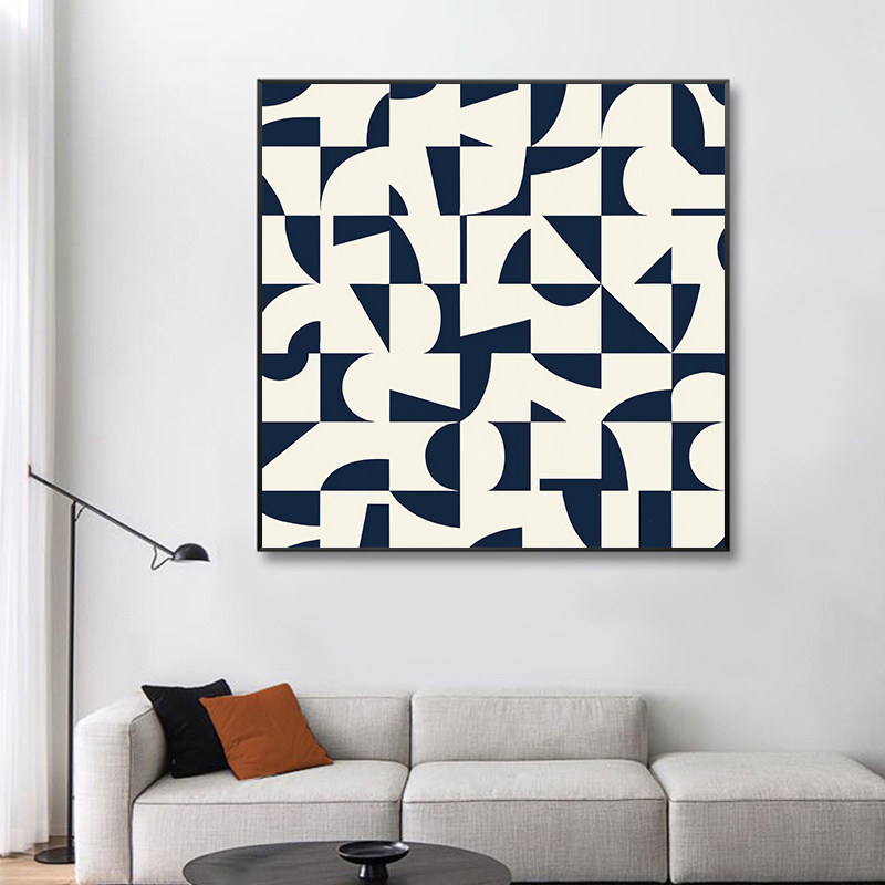 轻奢客厅沙发背景墙装饰画现代入户玄关端景抽象样板间正方形挂画,家居饰品,现代装饰画,淘宝优惠券,粉丝福利购,淘宝优惠卷