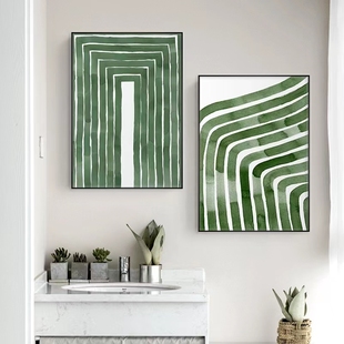 抽象几何图客厅装 高级感挂画 饰画现代简约餐厅家居墙画样板间软装