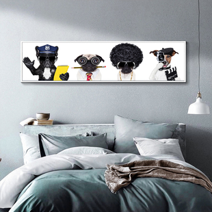 儿童卧室装饰画床头房间现代简约横幅挂画客厅沙发背景墙卡通壁画