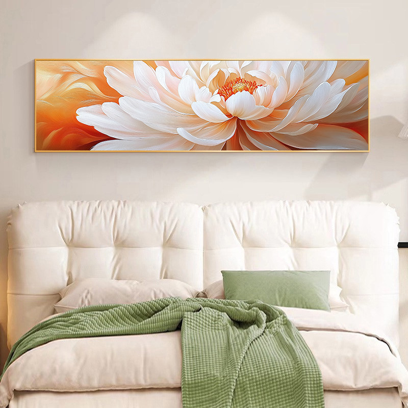 奶油原木风卧室床头装饰画温馨花卉房间挂画高级感沙发背景墙壁画,家居饰品,现代装饰画,淘宝优惠券,粉丝福利购,淘宝优惠卷