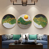 4554现代简约玄关装 饰画客厅背景墙抽象圆形三联挂画餐厅轻奢壁画