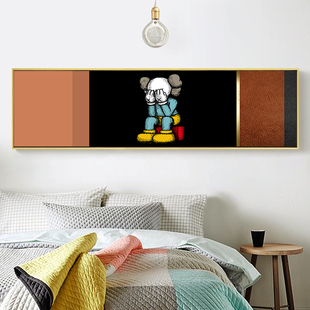 kaws装 饰画卧室床头画主卧壁画轻奢客厅背景墙画现代简约房间挂画