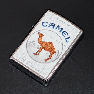 精品收藏 美国Zippo打火机 2018年白金骆驼双面限量 正品 原装
