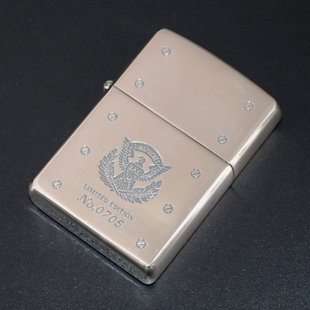 原装正品Zippo打火机-绝版收藏-2004年日版熏银铆钉鹰限量