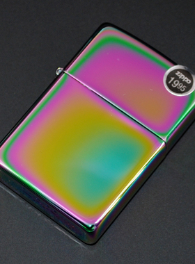 原装正品Zippo打火机-绝版收藏-2002年首版幻彩光板机
