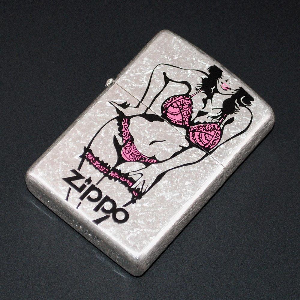 原装正品Zippo打火机-绝版收藏-2008年日版古银内衣女郎