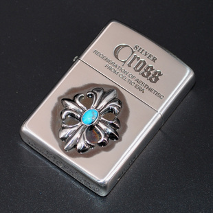 原装正品Zippo打火机-日韩收藏-2024年十字军花镶嵌绿松石限量999