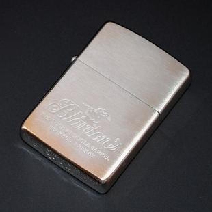 收藏 原装 绝版 Zippo打火机 1993年镀银布兰顿威士忌标志 正品