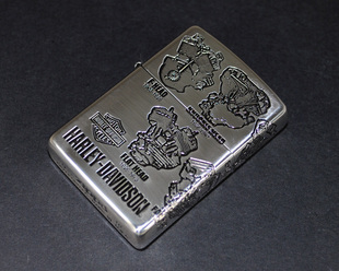 正品 2015 Zippo芝宝打火机 哈雷 16年蚀刻熏银发动机历程 绝版 原装