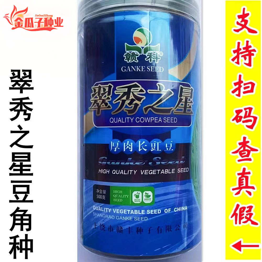 翠秀之星豆角种子早中熟丰产抗病耐老翠绿色厚肉型长豇豆种籽包邮