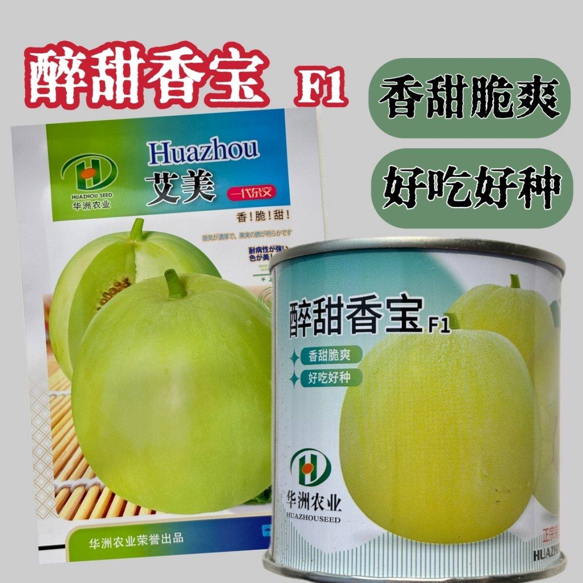 醉甜香宝甜瓜种子薄皮香瓜籽杂交基地良种香甜脆爽香瓜种子大果