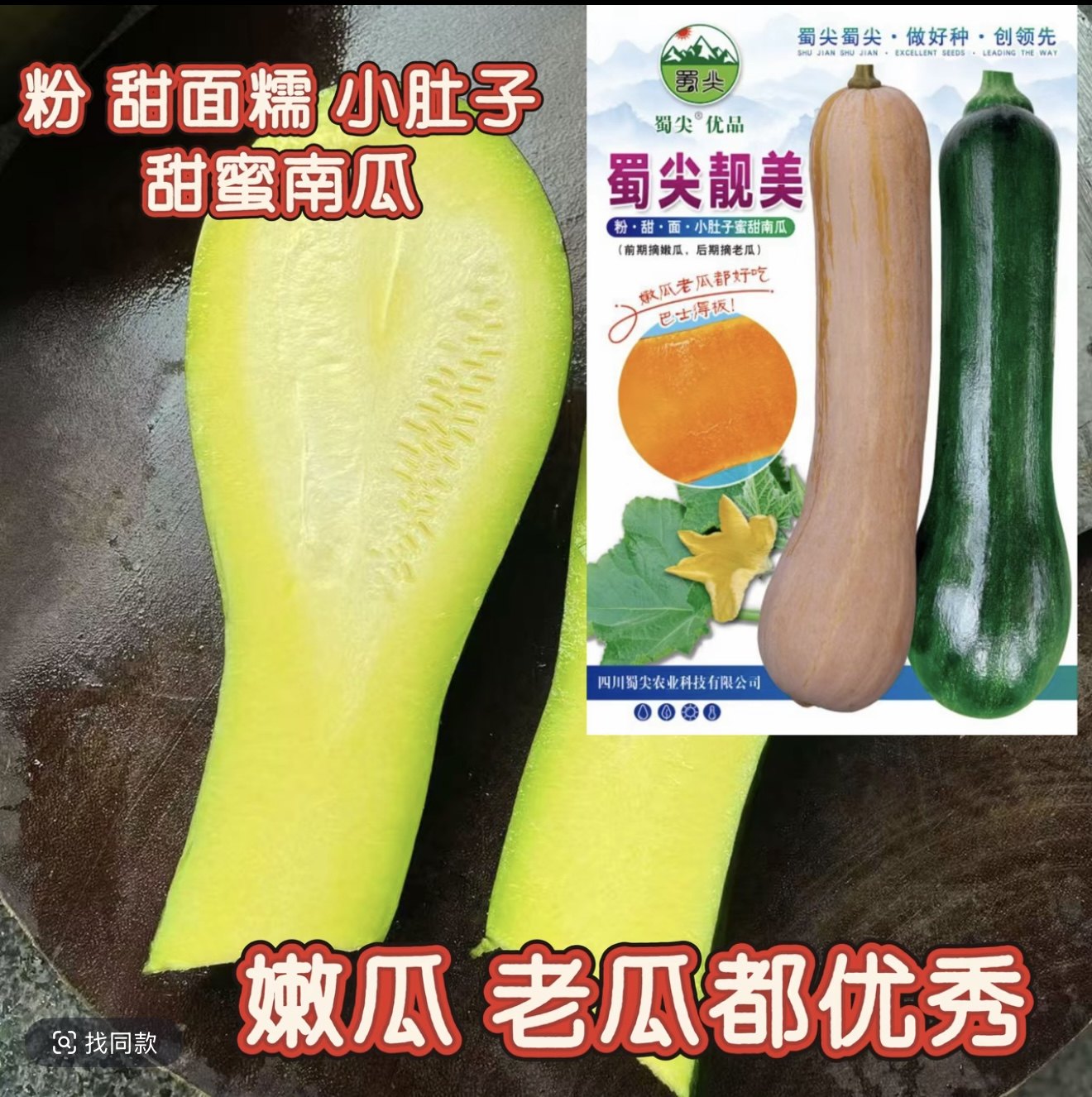 靓美蜜本南瓜种子超甜粉面密本南瓜种籽没有大肚子早熟高产孑