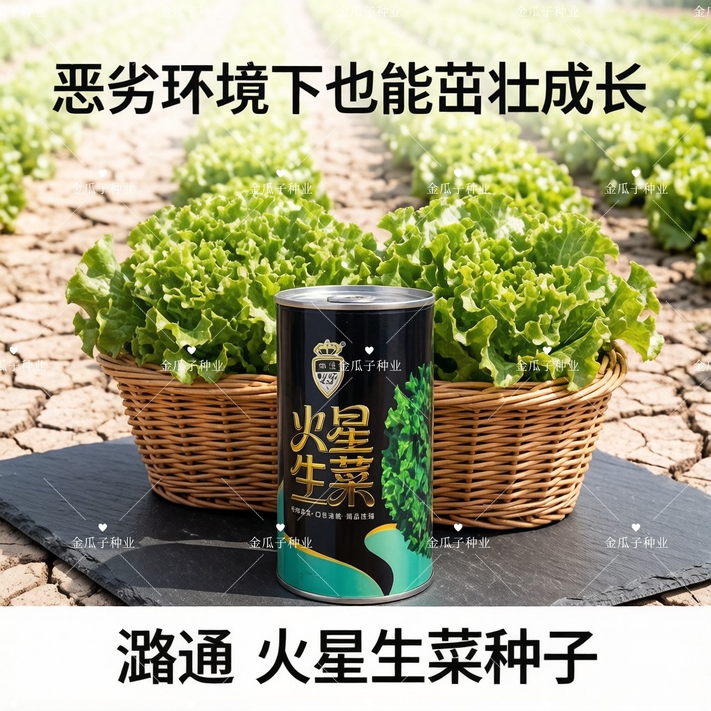 火星生菜种籽高产耐热耐抽苔无苦味散叶甜脆丸粒化生菜种子春夏秋