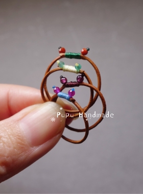 极细纯牛皮南红戒指极简文艺森系