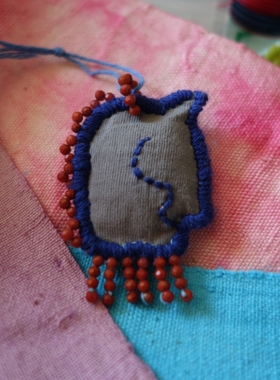 原创纯手工马儿青金石项链