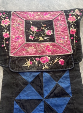 特色手工艺品纯手工刺绣百褶裙老绣绣衣服蜡染打籽绣肚兜背带A192